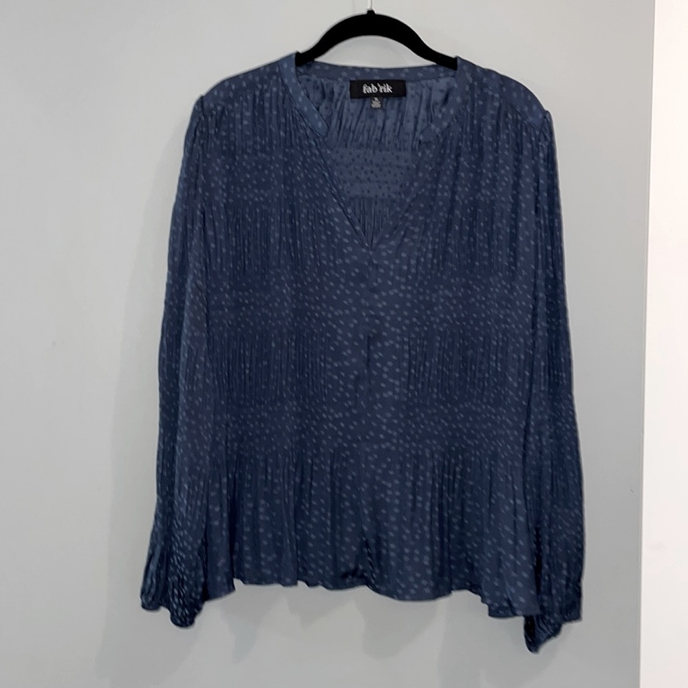 NWOT - Navy Blouse (stars)